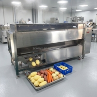 Industriële grote capaciteit aardappel schilmachine, cassave en gember aardappel was- en schilmachine