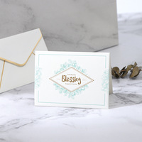 Ensemble de petites cartes de vœux imprimées, emballage personnalisé pour bijoux, carte de remerciement, papier plié pour cadeau d'entreprise
