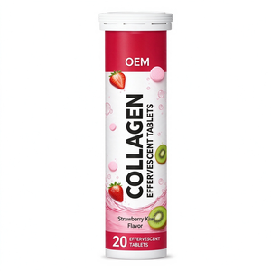 Tabletas Efervescentes de Colágeno, Biotina y Vitaminas OEM, 5000mg de Colágeno Marino para la Elasticidad de la Piel en Adultos, Fortalecimiento de Uñas y Mujeres Embarazadas - Product Image 1