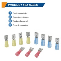 Connecteur à sertir à déconnexion rapide CNXI bon prix borne de cosse de câble isolée femelle en laiton cuivre AWG22-16 16-14