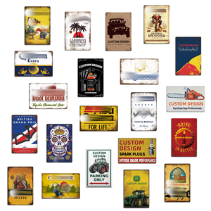 <span class=keywords><strong>Plaque</strong></span> Métallique Personnalisée <span class=keywords><strong>Vintage</strong></span> pour Bière, Cola, Huile Moteur – Panneau en Étain Rétro - Product Image 1