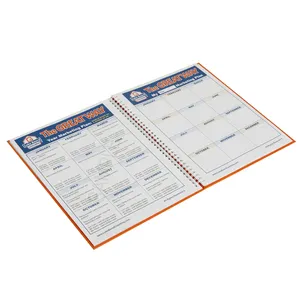 Factory Custom Printed Notebook Hard Cover Loose-leaf Journal Spiral Planner Printing