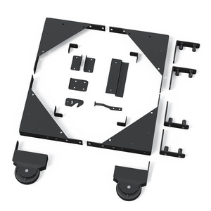 Kit de Herrajes para Puerta Corredera, Soportes de Esquina de Aluminio, Rodillos de 1.5-2 Pulgadas, Anti-Deformación - Product Image 4