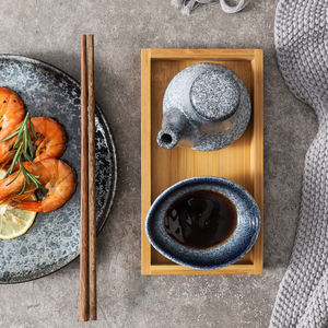 Salsa de soja de cerámica japonesa y botella de vinagre Sushi Salsera para hoteles y restaurantes - Product Image 6