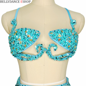 Samba carnevale cintura reggiseno in filo di pancia e collant perline a mano Passista concorso Cabaret Broadway Theater Mardi Gras, veline di Las Vegas - Product Image 4