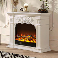 Cheminée électrique de style américain et européen, meuble décoratif, pièce maîtresse avec fonction de chauffage à flamme simulée pour la maison