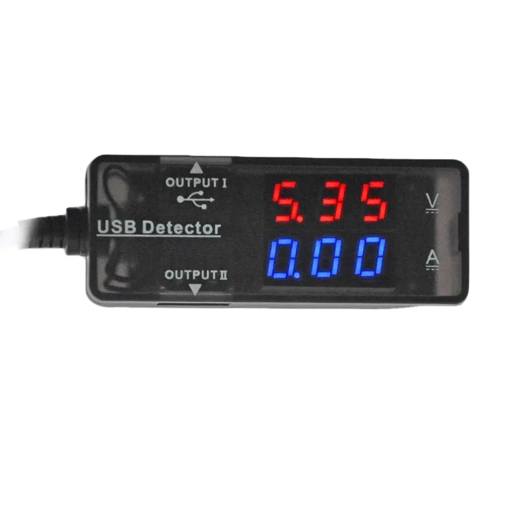 Detektor pengisian tegangan arus pengisi daya USB, Voltmeter baterai, penguji Multimeter, pengukur Panel daya ponsel, layar LED