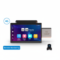 Caméra embarquée 4G double objectif avec surveillance à distance, écran 3.0'', WiFi, ADAS, GPS, enregistreur de conduite, 2 objectifs, prend en charge les cartes 128 Go