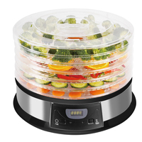 Déshydrateur alimentaire domestique en acier inoxydable électrique avec 5 plateaux pour le bœuf, les légumes, la viande, machine de déshydratation rotative