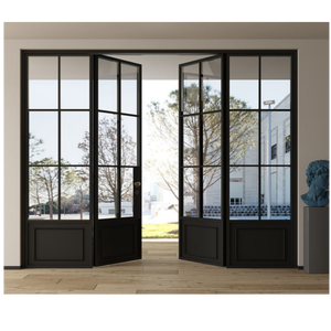 Porte Doppie in Alluminio Serie 60 su Misura, Design Retrò Francese, a Taglio Termico con Isolamento Acustico - Product Image 5