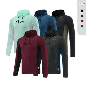 Sport fitness hoodie long sleeve shirts quick dry lightweight Gym T shirts active wear Hoodie sweater men tops