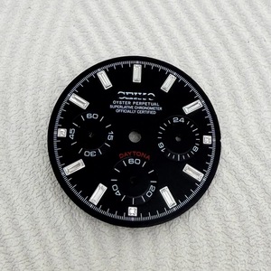 Nuevo Estilo de Reloj Mod 3 Eye Cronógrafo 29.5MM Esfera Plateada con Índices de Barra con Diamantes Aplicados Compatible con Movimiento VK63 - Product Image 2