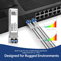 ZoeRax 10G SFP + Módulo transceptor dúplex LC monomodo 1310nm 10km DDM Fibra óptica para red Cisco TP-Link Ubiquiti POE