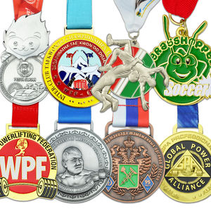 Ucuz kişiselleştirilmiş özel Logo altın kaplama çinko alaşım spor madalya spor Metal özelleştirilmiş süblimasyon boşlukları madalya - Product Image 3