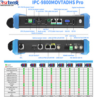 Rsrteng IPC-9800MOVTADHS Pro Probador de CCTV, Probador de Cables POE++, Herramientas de Red WiFi TVI CVI AHD DMM TDR OPM SFP, Probador de Cámaras IP 8K