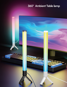 Modern RGBIC PC <b>LED</b> Table <b>Light</b> New Smart Home Night Lamp <b>USB</b> App Control Black White Ambient Lamp Novelty Decor for Game Room - Product Image 1