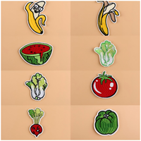 Lot de 15 écussons thermocollants brodés en forme de fruits pour vêtements, chapeaux, sacs, chaussures, chaussettes, pour cadeaux DIY, activités commerciales et décoration