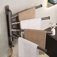Porte-serviettes pivotant peu encombrant, étagère de rangement verticale pour serviettes de toilette, débarbouillettes et accessoires de salle de bain