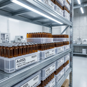 Ensembles de flacons en verre ambré de 10 ml à haute neutralité pour peptides, avec bouchons à clapet rouges et bouchons médicaux en butyl pour composés photosensibles - Product Image 5