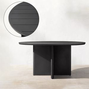 Ensemble table et chaises de salle à manger en métal pour villa au design moderne, mobilier d'extérieur pour jardin, siège multi-assemblable - Product Image 3