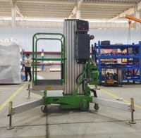 Plateforme élévatrice verticale monomât en aluminium certifiée CE, capacité 200 kg, pour travail en hauteur, 6M 8M 9M 10M 12M