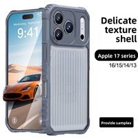 Coque de téléphone iPhone 17 Pro Max avec motif animal en relief, deux-en-un, bords souples, dos rigide en acrylique, antichoc, applicable à l'international