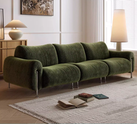 Canapé d'angle vert pour salon, ensemble de canapés en velours minimaliste, jacquard turc, dernier design, luxe, rembourré en éponge