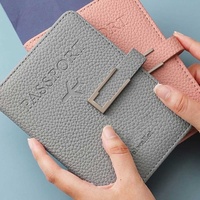 Hongbo Nouveau Porte-Passeport Antivol RFID en Cuir à Feuillets Amovibles, Pochette de Rangement pour Certificats, Carnet de Voyage et Étiquette de Bagage pour Femme