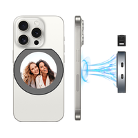 Appareil photo magnétique pour téléphone portable Appareil de mise en miroir de l'écran selfie IOS Android Harmony OS Mini caméra à écran HD de 2.1 pouces pour les voyages