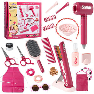 Girls Pretend Play Make up Hair Salon Realistic Hair Styling Toy <strong>Kit</strong> with Bladeless Hair Dryer Accessories Role Play House Toys - Product Image 5