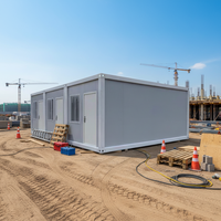 Abri temporaire en acier, maison modulaire en conteneur, luxe, 20 pieds, 40 pieds, panneaux sandwich, maison préfabriquée en conteneur détachable