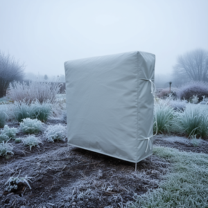 Copertura Protettiva per Piante da Giardino in Tessuto Oxford Bianco, Beige, Verde con Cordoncino e Cerniera per Protezione dal Gelo - Product Image 2