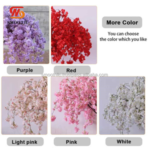 Arbre de cerisier rouge au toucher réel, décoration de scène d'événement de mariage, arbre de fleurs artificielles prêt à l'emploi, décoration intérieure et extérieure - Product Image 4