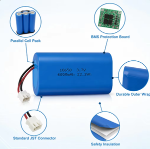 Batterie rechargeable Li-ion 1S2P 3.7V 6000mAh pour dispositif de surveillance à LED, haut-parleur portable, traceur GPS – OEM disponible - Product Image 3