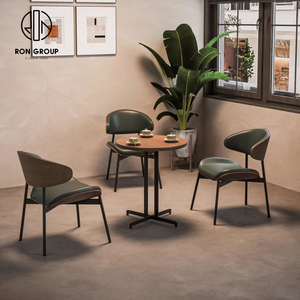 Canapé moderne de luxe <span class=keywords><strong>en</strong></span> cuir et <span class=keywords><strong>en</strong></span> bois, ensemble de banquette, table et chaise pour McDonald's, pizza, café, thé, boutique, restaurant - Product Image 6