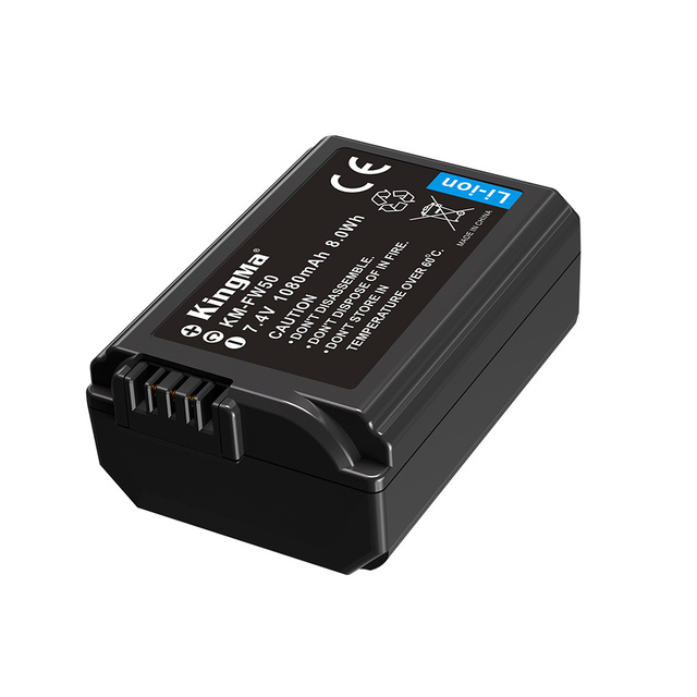 KingMa Fully Decoded 1080mAh 7.4V Rechargeable Digital Camera Batteries NP-FW50 for Sony A6000,A7RII,A5100 Lithium Battery Pack
