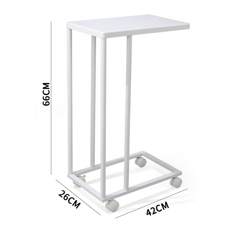 White bedside table