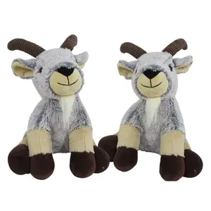 定制批发软白色灰色坐姿羊羊羊绒动物玩具