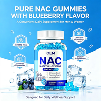NAC N Acetyl L Cysteine 600mg Permen Kunyah Rasa Blueberry 60 Buah