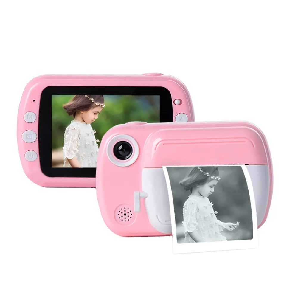 Landzo感熱紙写真子供高品質高解像度1080p屋外屋内小型デジタルキッズカメラおもちゃ