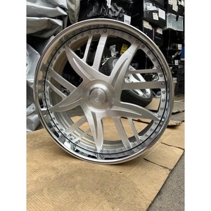 Jantes Concaves Forgées en Alliage Chromé Brossé, <span class=keywords><strong>2</strong></span>/3 Pièces, à <span class=keywords><strong>5</strong></span> Trous, Tailles Assorties 20-26 Pouces, avec Capuchons Flottants, pour Cadillac et Chevy - Product Image 6