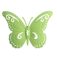 Nouveau style, papillon en fer forgé de couleur claire, décoration murale artisanale, pendentif décoratif en métal, style pastoral