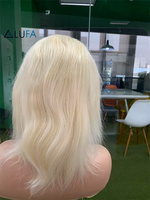 Perruque CF06 360 Full Lace en Cheveux Humains, Blonde 613, Cheveux Vierges Brésiliens, Perruques Tressées Full Frontal Lace en Cheveux Humains, Perruques Full Lace en Cheveux Humains