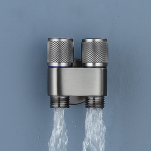 <span class=keywords><strong>Robinet</strong></span> triple à économie d'espace avec double sortie - Répartiteur d'eau 1 entrée 2 sorties à double commande - Product Image 3
