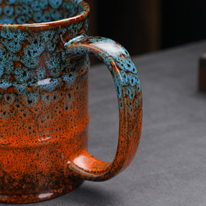 Tasses à café en céramique ombragées à tambour d'huile 20OZ créatives à la mode OEM ODM grande tasse à lait en céramique personnalisée tasses à eau vente en gros - Product Image 2