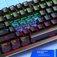 LEAVEN K880 Original 104-Key RGB Backlit Wired USB Gaming Mechanical Numeric Keyboard with Customizable Keycap Colors