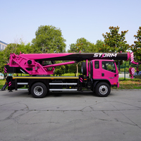 Grue de camion de 12 tonnes, flèche de 35 m, télécommande, homologuée EAC, équipement de levage pour la construction, compatible avec le châssis HOWO