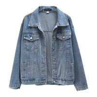 Meilleure vente veste en jean femmes denim surdimensionné veste en jean personnalisée avec prix de gros