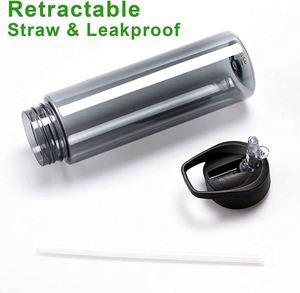 24 oz <b>Water</b> Bottles with Straw <b>Bulk</b> Reusable Sports <b>Water</b> Bottle with Handle - Product Image 5