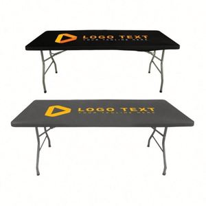 Wholesale Stretch Spandex Tablecloth Weddings Parties Business Events Custom Printed Logo Trade Show Advertising - Product Image 2